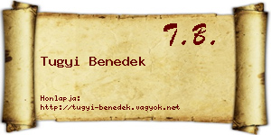 Tugyi Benedek névjegykártya