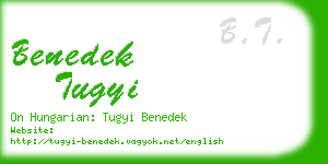 benedek tugyi business card